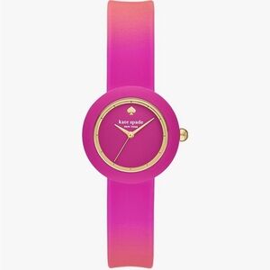 NEW Kate Spade New York Mini Park Row Pink Silicone Band Watch